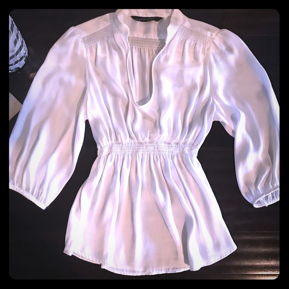 Silky Zara blouse - white